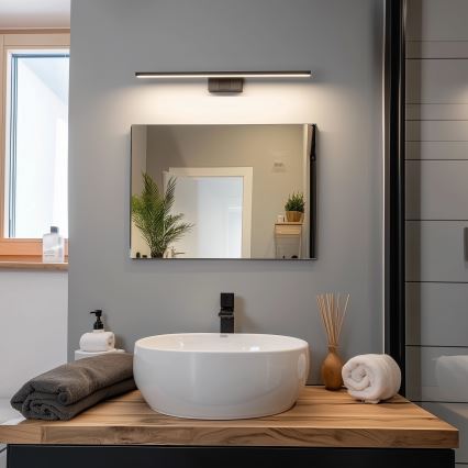 Aigostar - Aplica LED pentru oglindă de baie, 12W, 230V, 4000K, 60 cm, IP44, negru