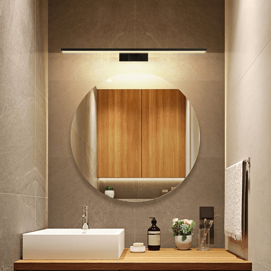 Aigostar - Aplica LED pentru oglindă de baie, 12W, 230V, 4000K, 60 cm, IP44, negru