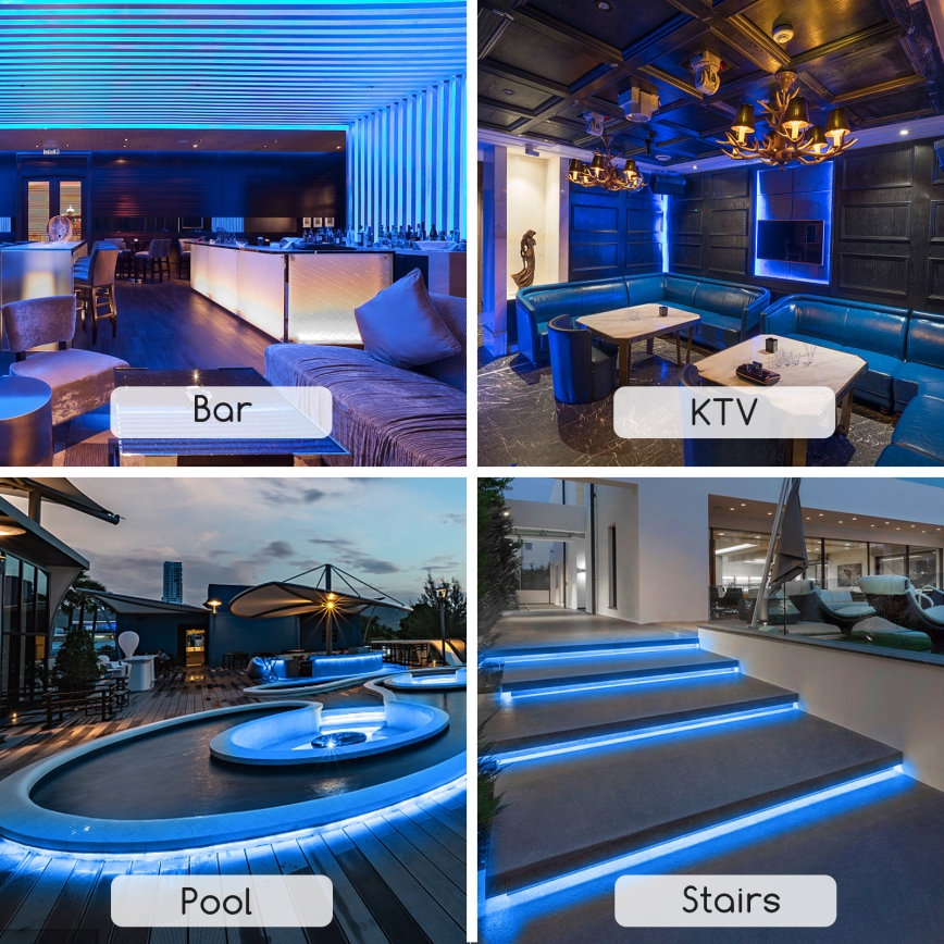 Aigostar - Bandă LED 50 m, 350 W, 230 V, albastru, IP65