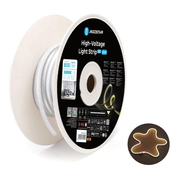 Aigostar - Bandă LED 50m LED/400W/230V 3000K IP65