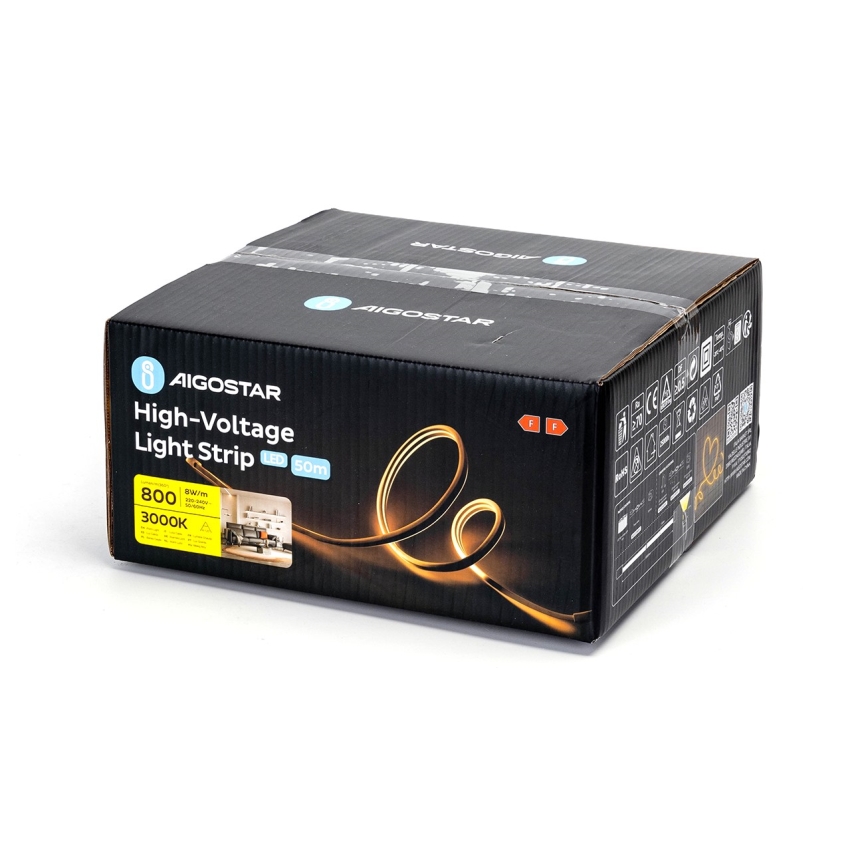 Aigostar - Bandă LED 50m LED/400W/230V 3000K IP65