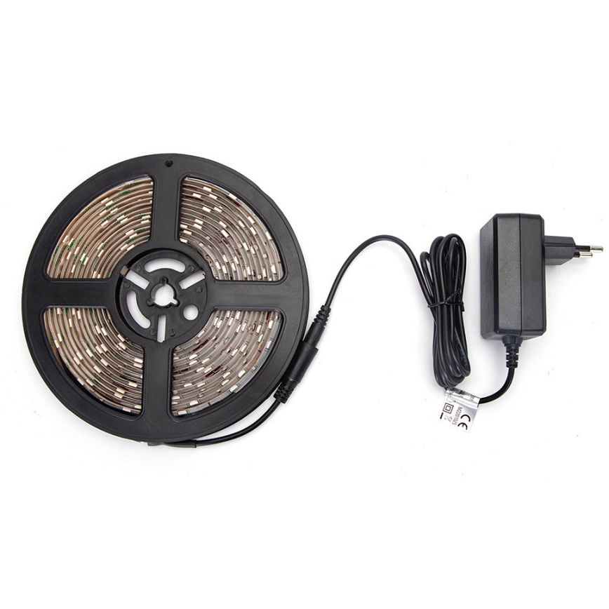 Aigostar - Bandă LED RGB reglabilă, 5 m, 24 W, 12 V / 230 V, IP65 + telecomandă