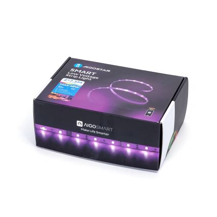 Aigostar - Bandă LED RGBW dimmabilă LED/48W/12V 2x7,5 m Wi-Fi