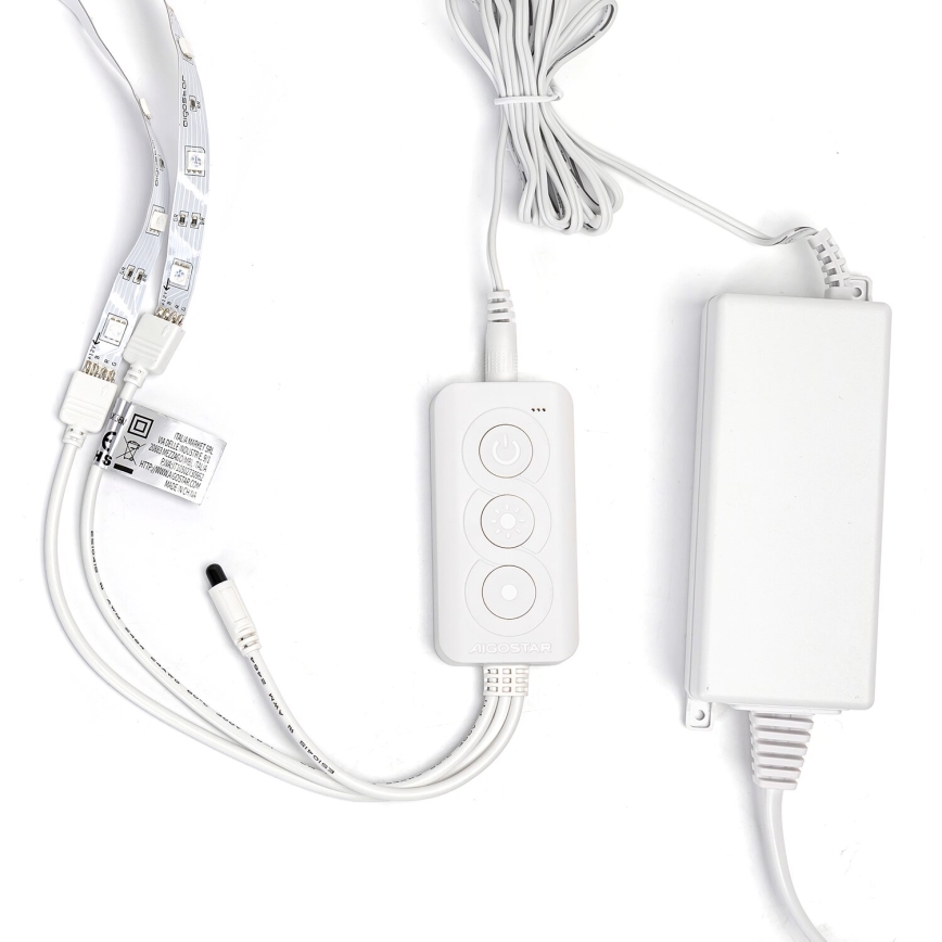 Aigostar - Bandă LED RGBW dimmabilă LED/48W/12V 2x7,5 m Wi-Fi