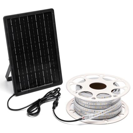 Aigostar - Bandă LED solară reglabilă LED/20W/3,2V 20 m 6500K IP65 + telecomandă