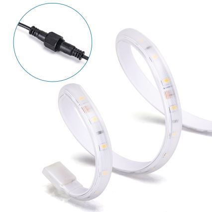 Aigostar - Bandă LED solară reglabilă LED/20W/3,2V 20 m 6500K IP65 + telecomandă