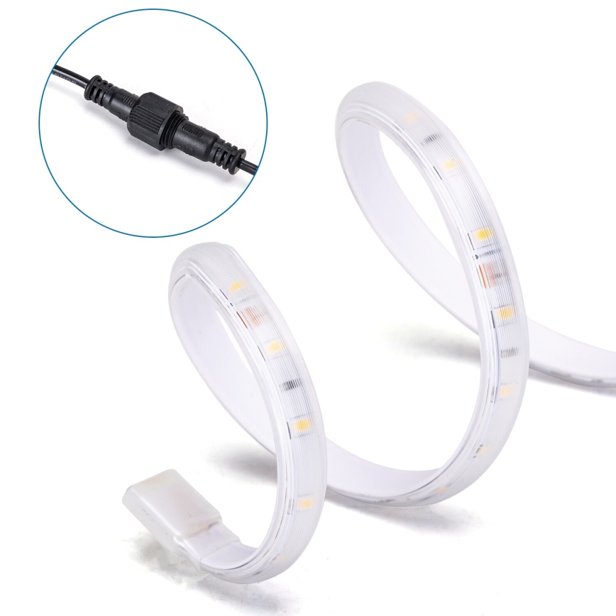 Aigostar - Bandă LED solară reglabilă LED/20W/3,2V 20 m 6500K IP65 + telecomandă