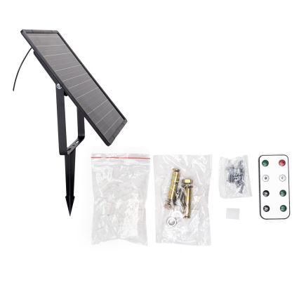 Aigostar - Bandă LED solară reglabilă LED/20W/3,2V 20 m 6500K IP65 + telecomandă