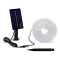 Aigostar - Bandă LED solară RGB dimabilă, 1,6 W / 3,2 V, 3+2 m, IP65, 1800 mAh + telecomandă