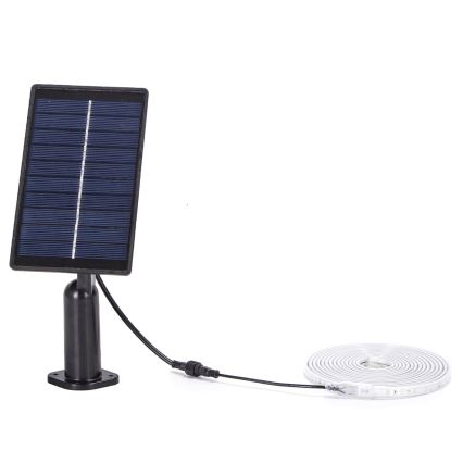 Aigostar - Bandă LED solară RGB dimabilă, 1,6 W / 3,2 V, 3+2 m, IP65, 1800 mAh + telecomandă