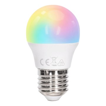 Aigostar - Bec LED RGBW dimabil G45 E27/4,8W/230V 3000K + telecomandă