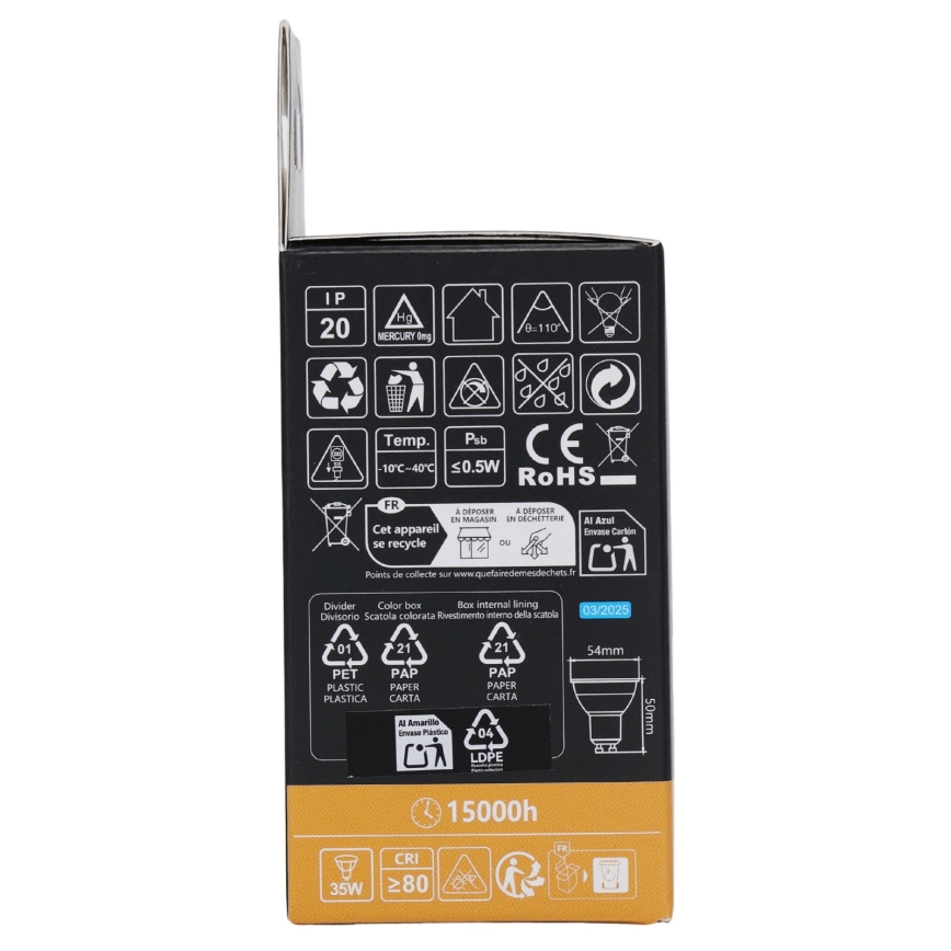 Aigostar - Bec LED RGBW reglabil GU10/4,8W/230V 3000K + telecomandă