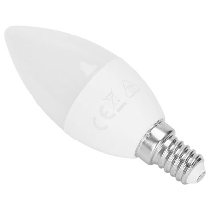 Aigostar - Bec LED RGBW reglabil C37 cu soclu E14, 6W, 230V, 3000K + telecomandă