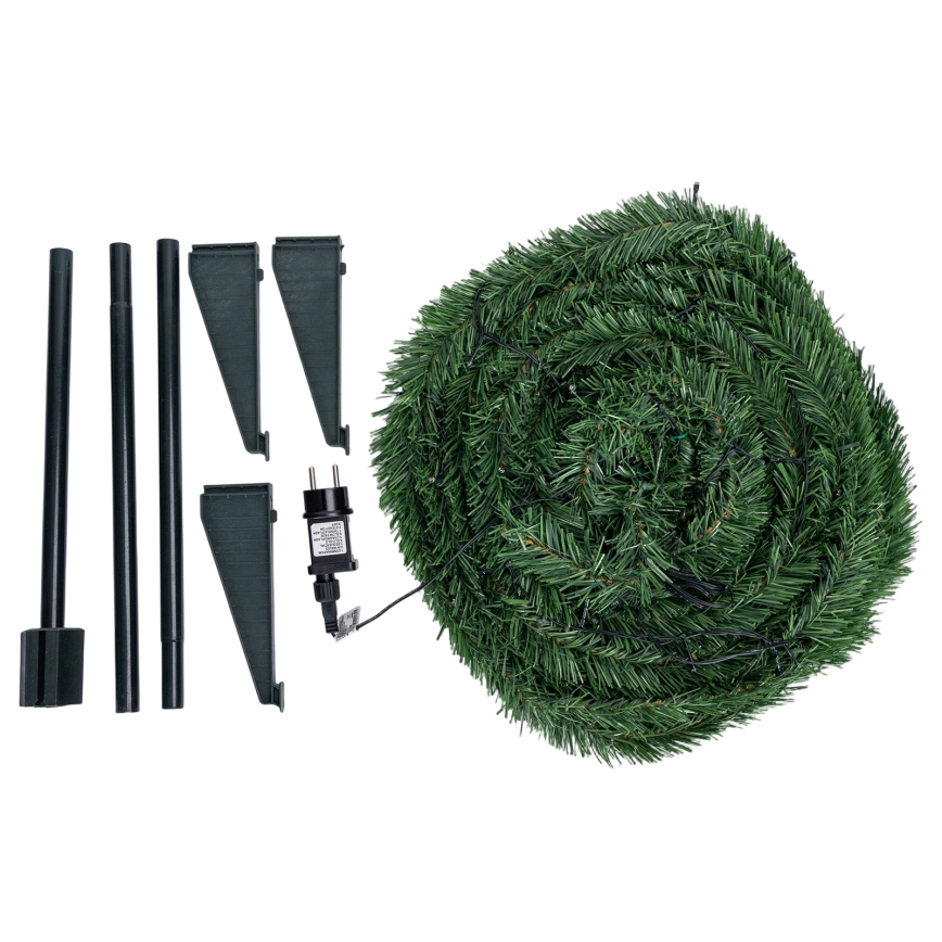 Aigostar - Brad de Crăciun LED pentru exterior, 1,2 m, 80 LED, IP44, verde, alb cald