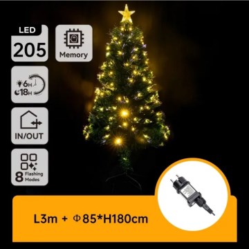 Aigostar - Brad de Crăciun LED pentru exterior, 180 cm, 6 W, 230 V, IP44, alb cald