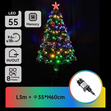 Aigostar - Brad de Crăciun pentru exterior LED/3,6W/230V 60 cm IP44 multicolor