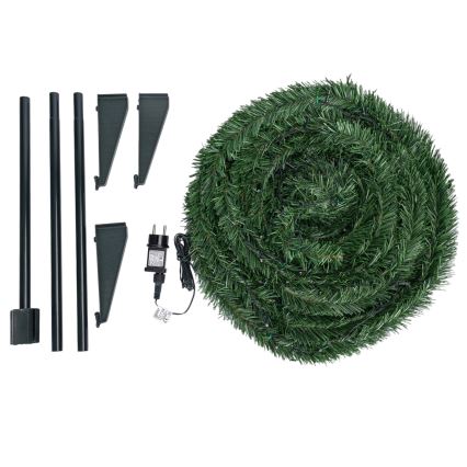 Aigostar - Brad de Crăciun LED pentru exterior, 100 LED, 1,5 m, IP44, verde, alb cald