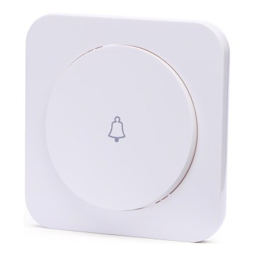Aigostar - Buton simplu pentru sonerie, cu ramă, alb