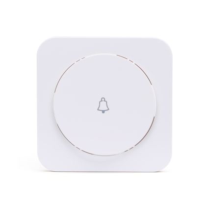Aigostar - Buton simplu pentru sonerie, cu ramă, alb