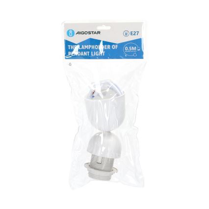 Aigostar - Cablu de alimentare 1xE27/60W/250V alb