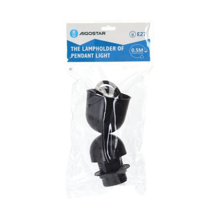 Aigostar - Cablu de alimentare 1xE27/60W/250V negru