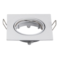 Aigostar - Cadru pentru spot încastrat GU10 8,2x8,2 cm alb