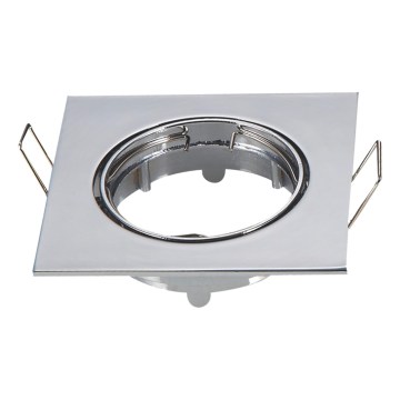 Aigostar - Cadru pentru spot încastrat GU10 8,2x8,2 cm crom lucios
