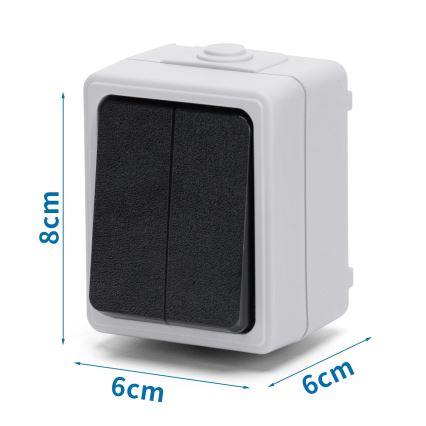 Aigostar - Comutator casnic pentru curent alternativ 250V/10A IP54 — robust, sigur și ușor de instalat