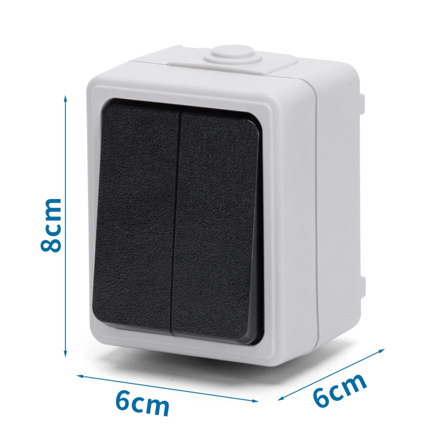 Aigostar - Comutator casnic pentru curent alternativ 250V/10A IP54 — robust, sigur și ușor de instalat