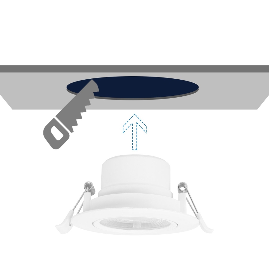Aigostar - Corp de iluminat încastrat LED/7W/230V 3000K diam. 8,5 cm alb cald