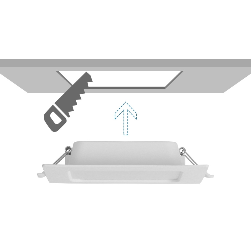 Aigostar - Corp de iluminat LED încastrat 9W/230V, 4000K, 14,5x14,5 cm, alb