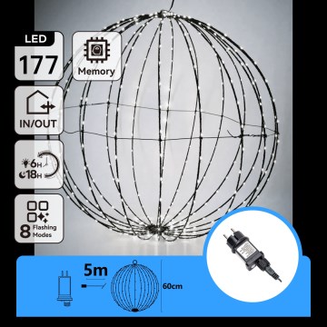 Aigostar - decor de Crăciun LED pentru exterior LED/3,6W/230V 60 cm IP44 alb rece