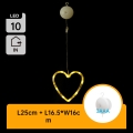 Aigostar - Decorațiune de Crăciun LED, inimă, 16 cm, 10xLED/3xAAA