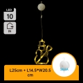 Aigostar - Decorațiune de Crăciun LED, om de zăpadă, 10 LED, alimentare 3x AAA, 20,5 cm
