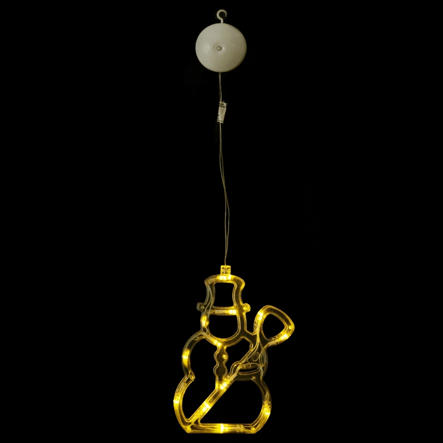 Aigostar - Decorațiune de Crăciun LED, om de zăpadă, 10 LED, alimentare 3x AAA, 20,5 cm