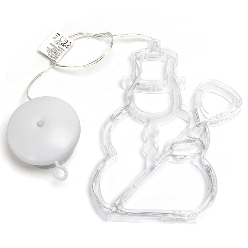 Aigostar - Decorațiune de Crăciun LED, om de zăpadă, 10 LED, alimentare 3x AAA, 20,5 cm