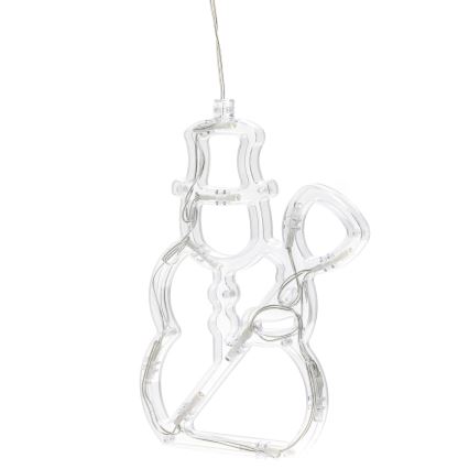 Aigostar - Decorațiune de Crăciun LED, om de zăpadă, 10 LED, alimentare 3x AAA, 20,5 cm