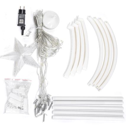 Aigostar - Decorațiune de Crăciun inteligentă LED RGBICW, plasă MESH pentru exterior, 165 LED-uri/230V, 1,8 m, IP44 + telecomandă