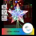 Aigostar - Decorațiune de Crăciun LED RGBY, stea, 16x LED / 3x AA