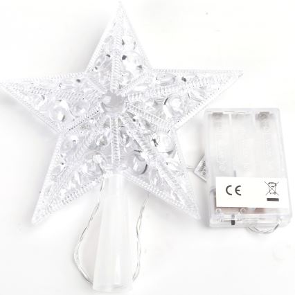 Aigostar - Decorațiune de Crăciun LED RGBY, stea, 16x LED / 3x AA