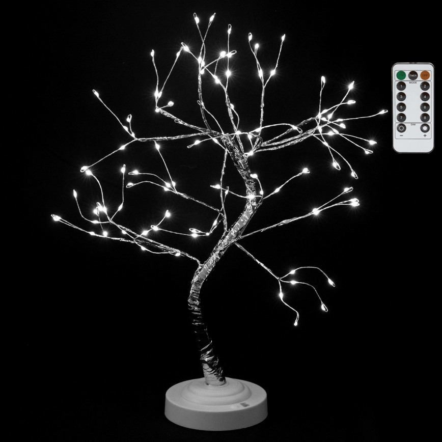Aigostar - Decorațiune LED de Crăciun, 108 LED/3xAA/8 funcții, 45 cm, alb rece