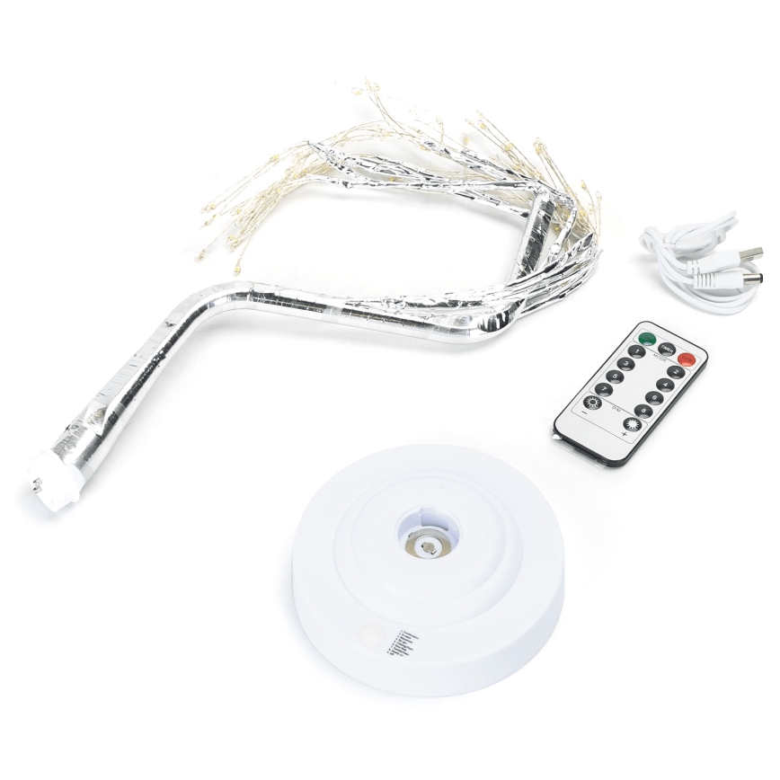 Aigostar - Decorațiune LED de Crăciun 108xLED/3xAA/8 funcții 45cm alb cald