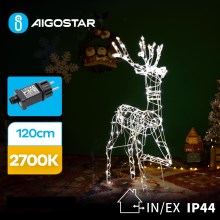 Aigostar - Decorațiune LED de Crăciun de exterior LED/3,6W/31/230V 2700K 120 cm IP44 ren