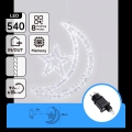 Aigostar - Decorațiune LED de Crăciun pentru exterior 540xLED/6W/230V 43 cm IP44 alb rece semilună