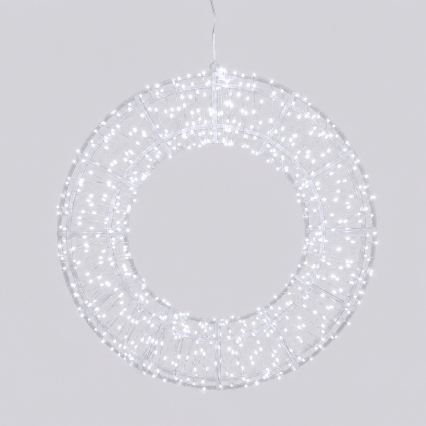Aigostar - Decorațiune LED de exterior pentru Crăciun, 540xLED/6W/230V, IP44, alb rece, cerc 45 cm