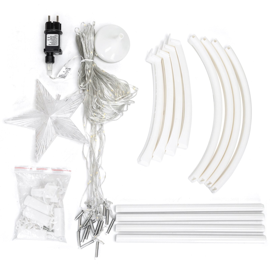 Aigostar - Decorațiune LED de Crăciun pentru exterior, LED/3,6W/230V, 150 cm, IP44, alb rece
