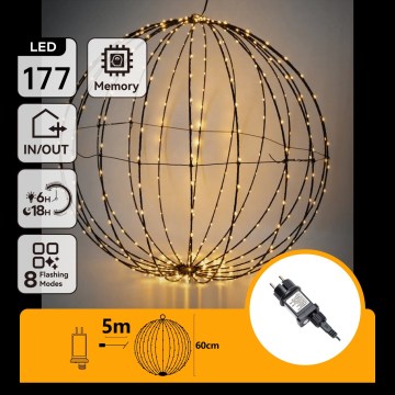 Aigostar - Decorațiune LED de Crăciun pentru exterior LED/3,6W/230V 60 cm IP44 glob alb cald