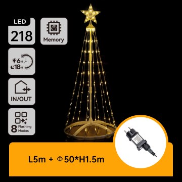Aigostar - Decorațiune LED de Crăciun pentru exterior LED/3,6W/31/230V 2700K 150 cm IP44