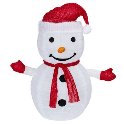 Aigostar - Decorațiune LED de exterior pentru Crăciun 50xLED/3xAA 0,7m IP44 om de zăpadă + telecomandă