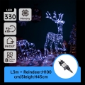 Aigostar - Decorațiune LED de exterior LED/3,6W/31/230V 6500K 90/45cm IP44 - ren cu sănii